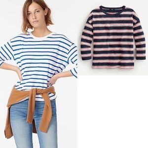 J. Crew Three-quarter-sleeve Slub cotton T-shirt